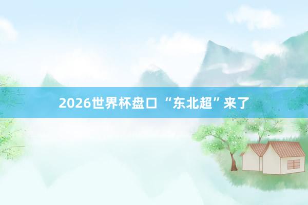 2026世界杯盘口 “东北超”来了