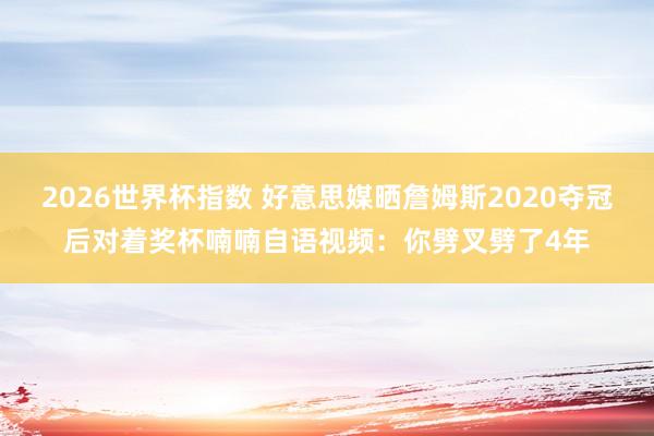 2026世界杯指数 好意思媒晒詹姆斯2020夺冠后对着奖杯喃喃自语视频:你劈叉劈了4年