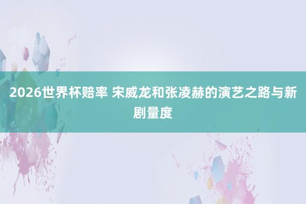 2026世界杯赔率 宋威龙和张凌赫的演艺之路与新剧量度